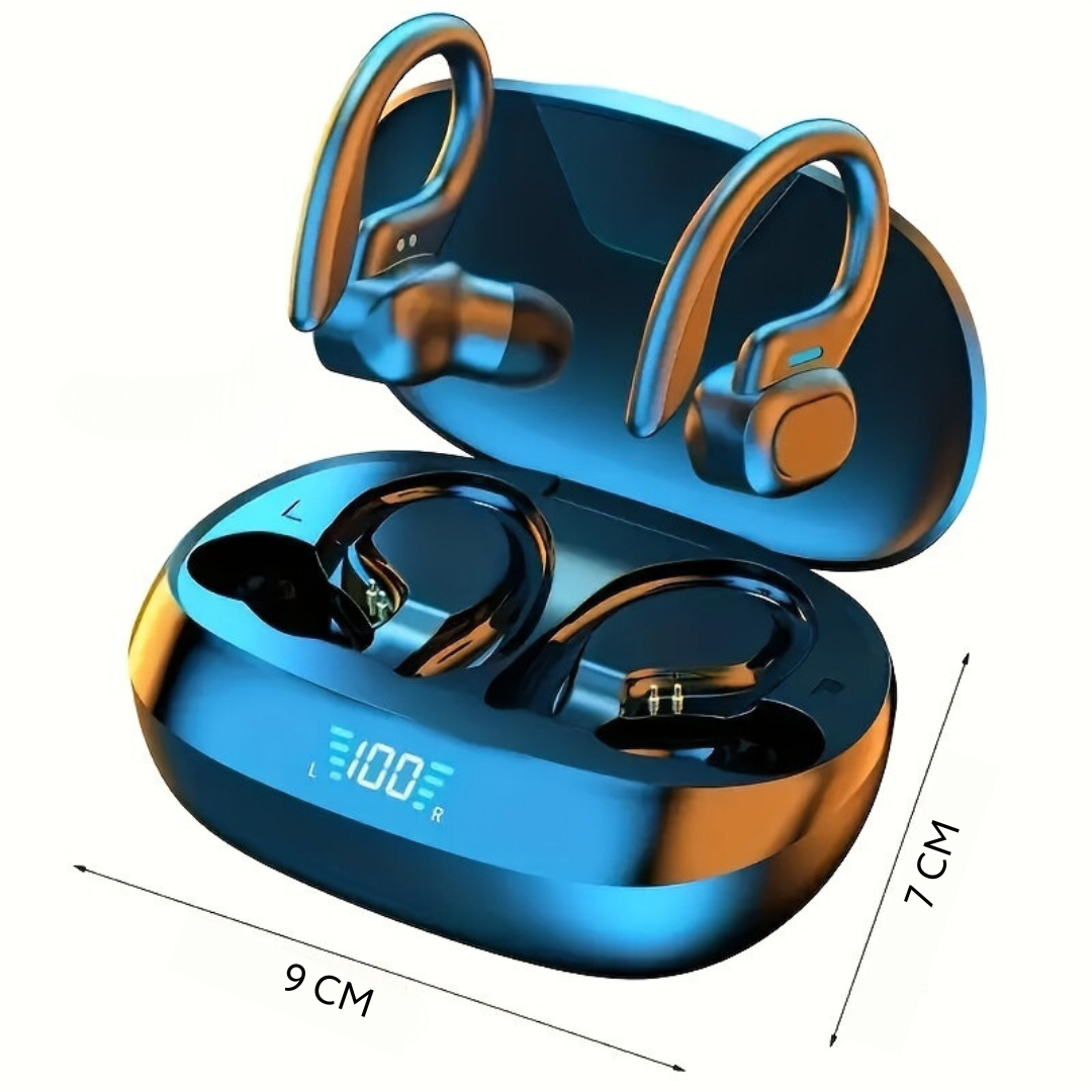 AquaFit Earbuds – Waterproof Bluetooth earbuds with an ergonomic fit and touch control, perfect for athletes.