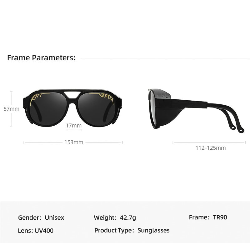 RoadGrip Sunglasses – Windproof motorcycle sunglasses with UV400 protection.