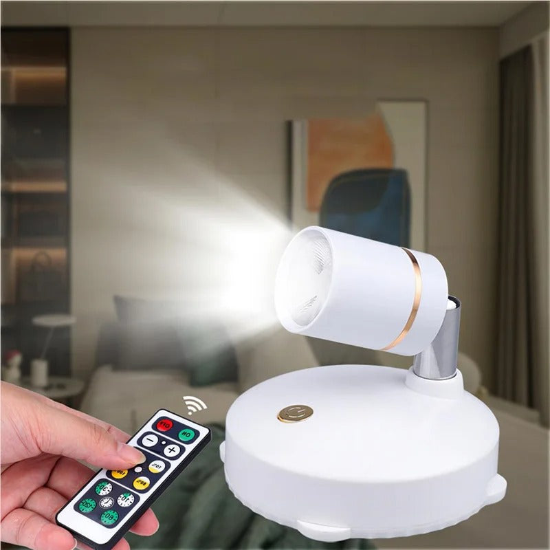 Wireless LED Spotlight – Dimmable Outdoor Spotlights with Remote Control for Versatile Indoor and Outdoor Use