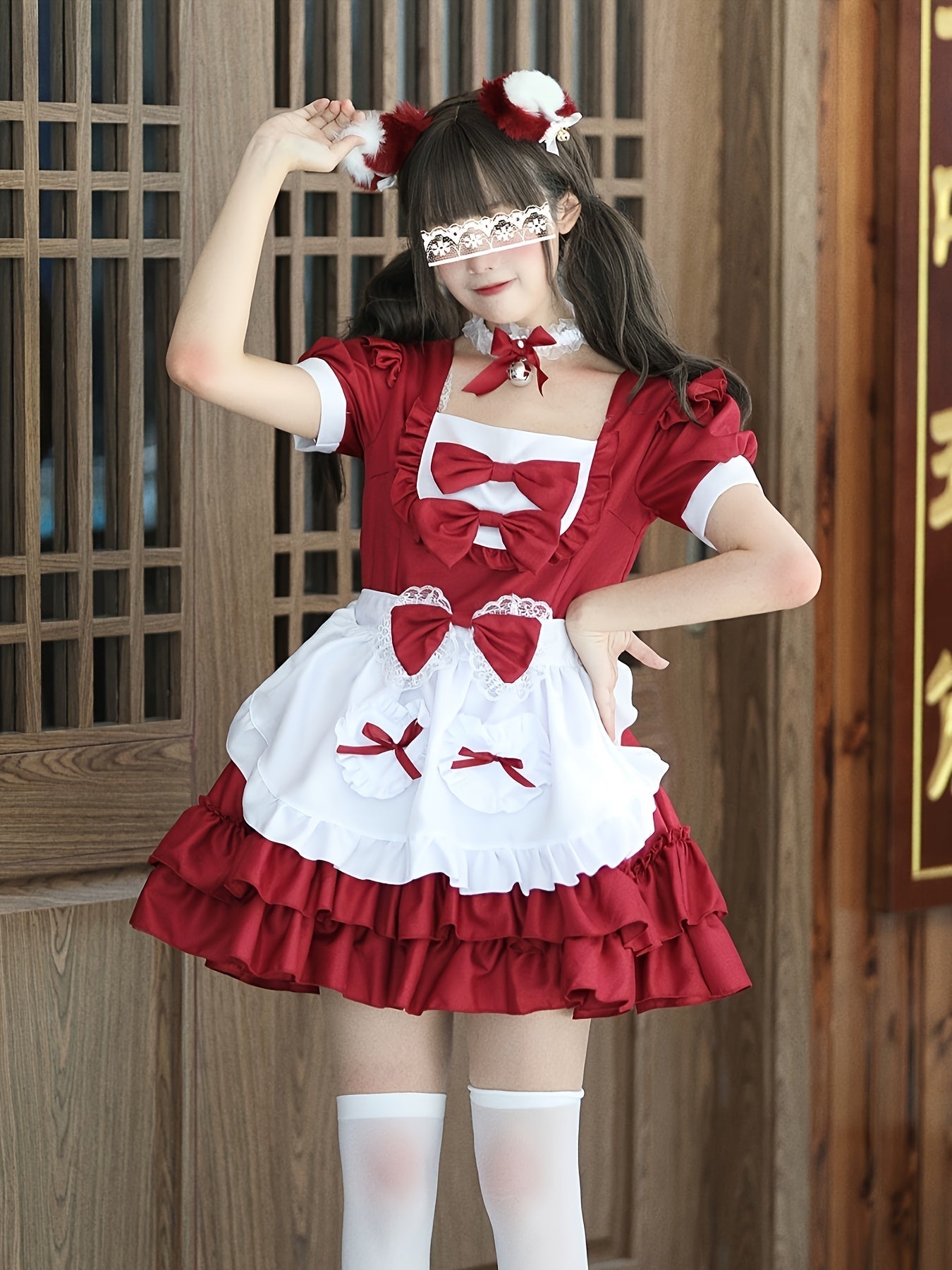 Plus Size Halloween Maid Cosplay | Women’s Ruffle Mini Costume Dress