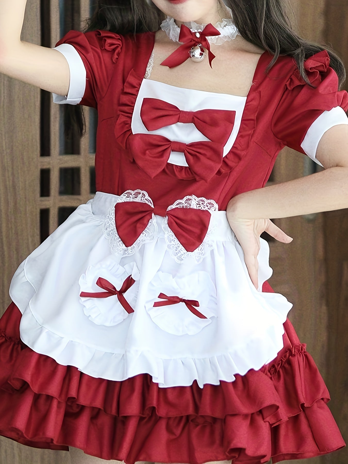 Plus Size Halloween Maid Cosplay | Women’s Ruffle Mini Costume Dress