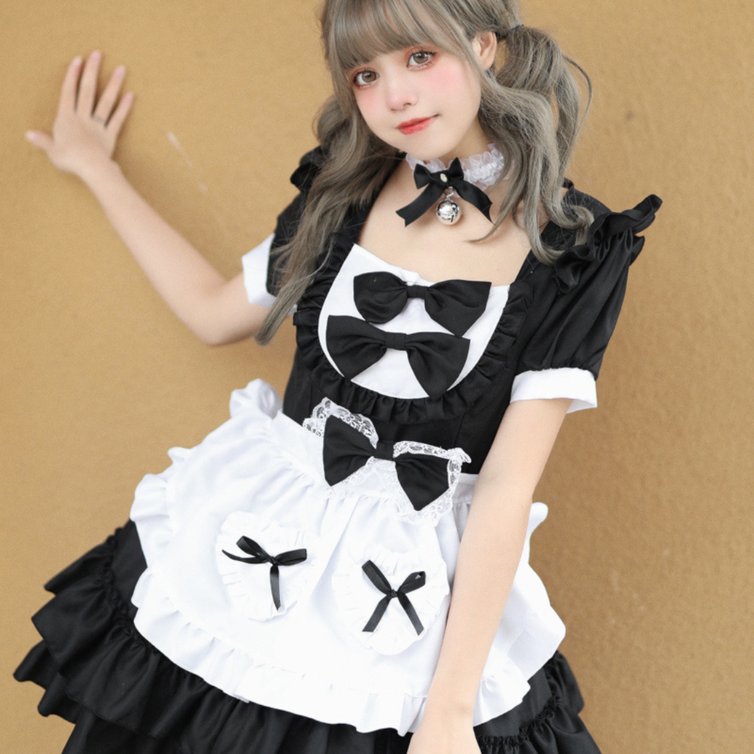 Plus Size Halloween Maid Cosplay | Women’s Ruffle Mini Costume Dress