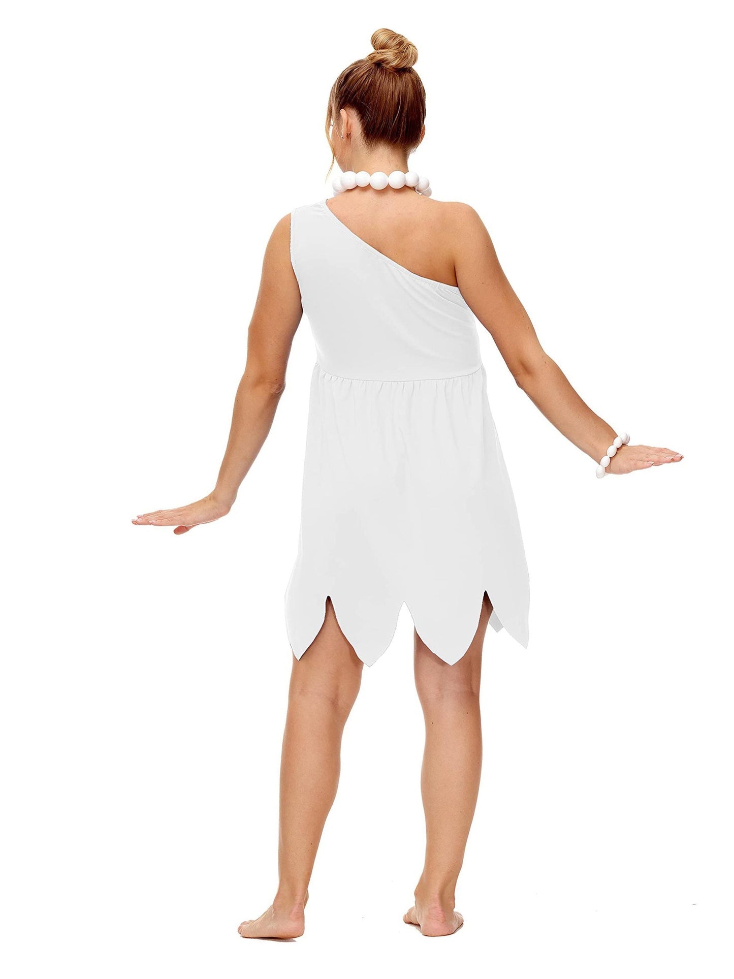 Plus Size Prehistoric Halloween Dress | One-Shoulder Mini Costume for Women
