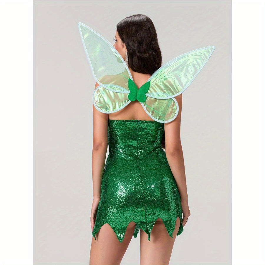 Women’s Strapless Mini Dress | Sequin Fairy Halloween Costume