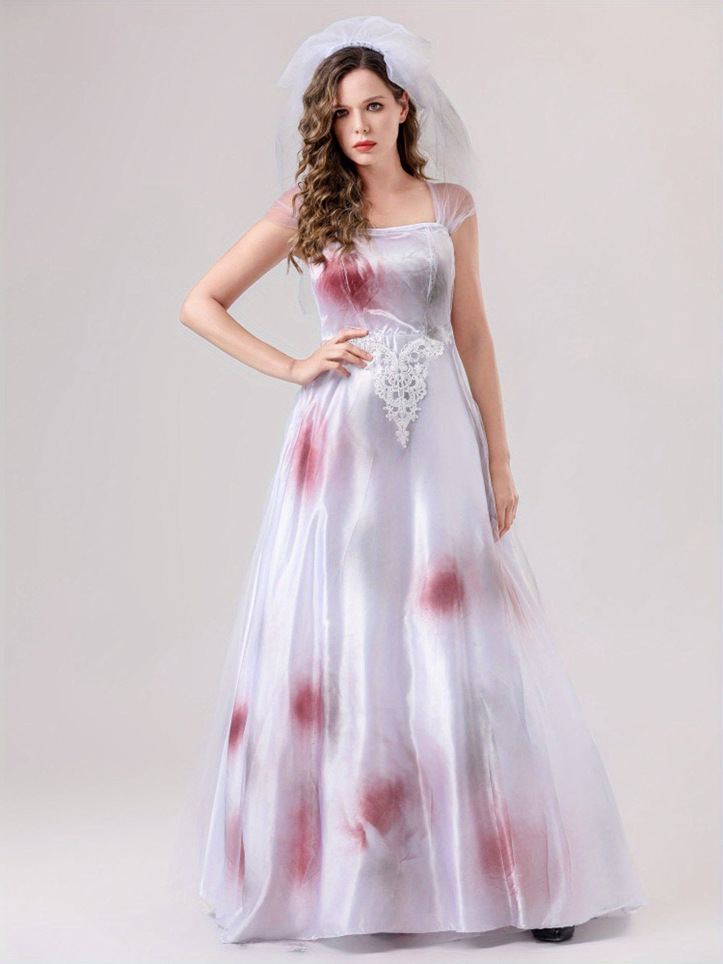 Women’s Bloody Maxi Dress | Spooky Corpse Bride Halloween Costume