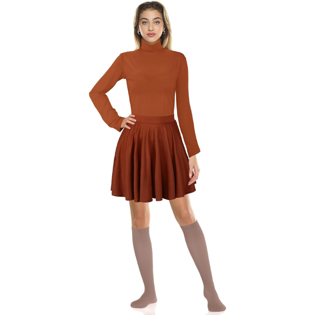 Women’s Halloween Cartoon Outfit | Turtleneck Long Sleeve Mini Costume