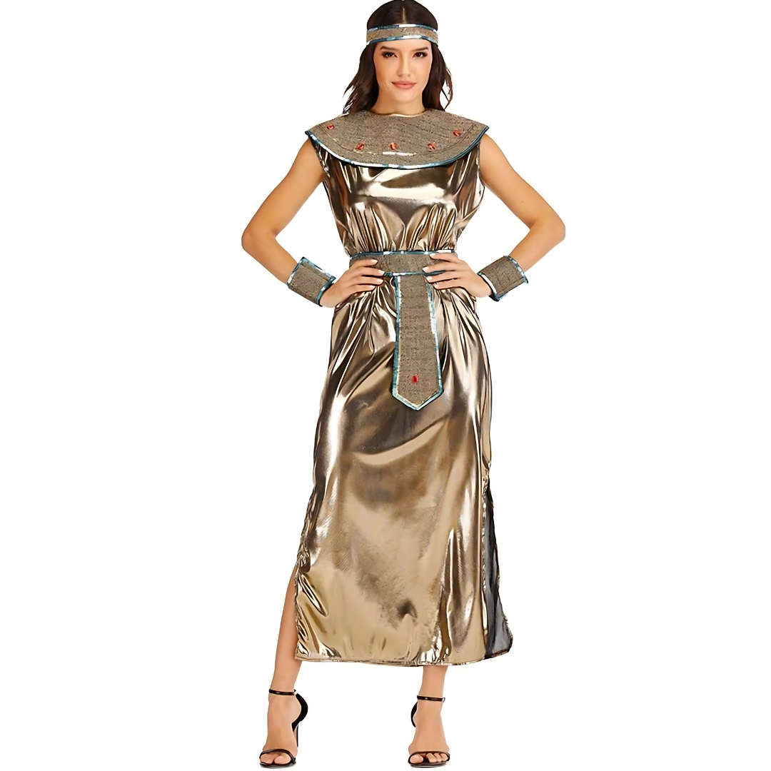 Women’s Maxi Cleopatra Costume Gown | Elegant Halloween Dress