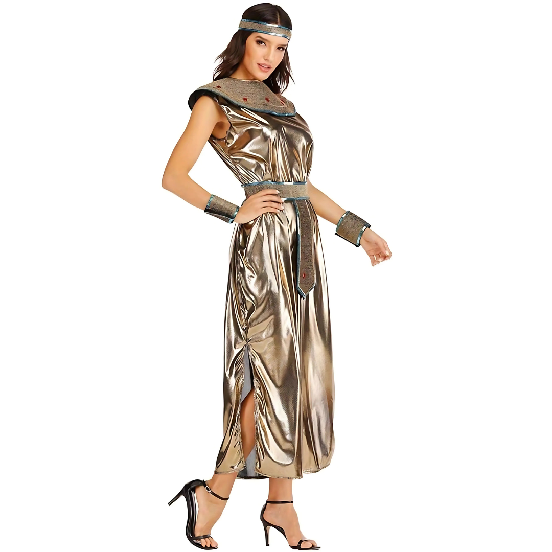 Women’s Maxi Cleopatra Costume Gown | Elegant Halloween Dress