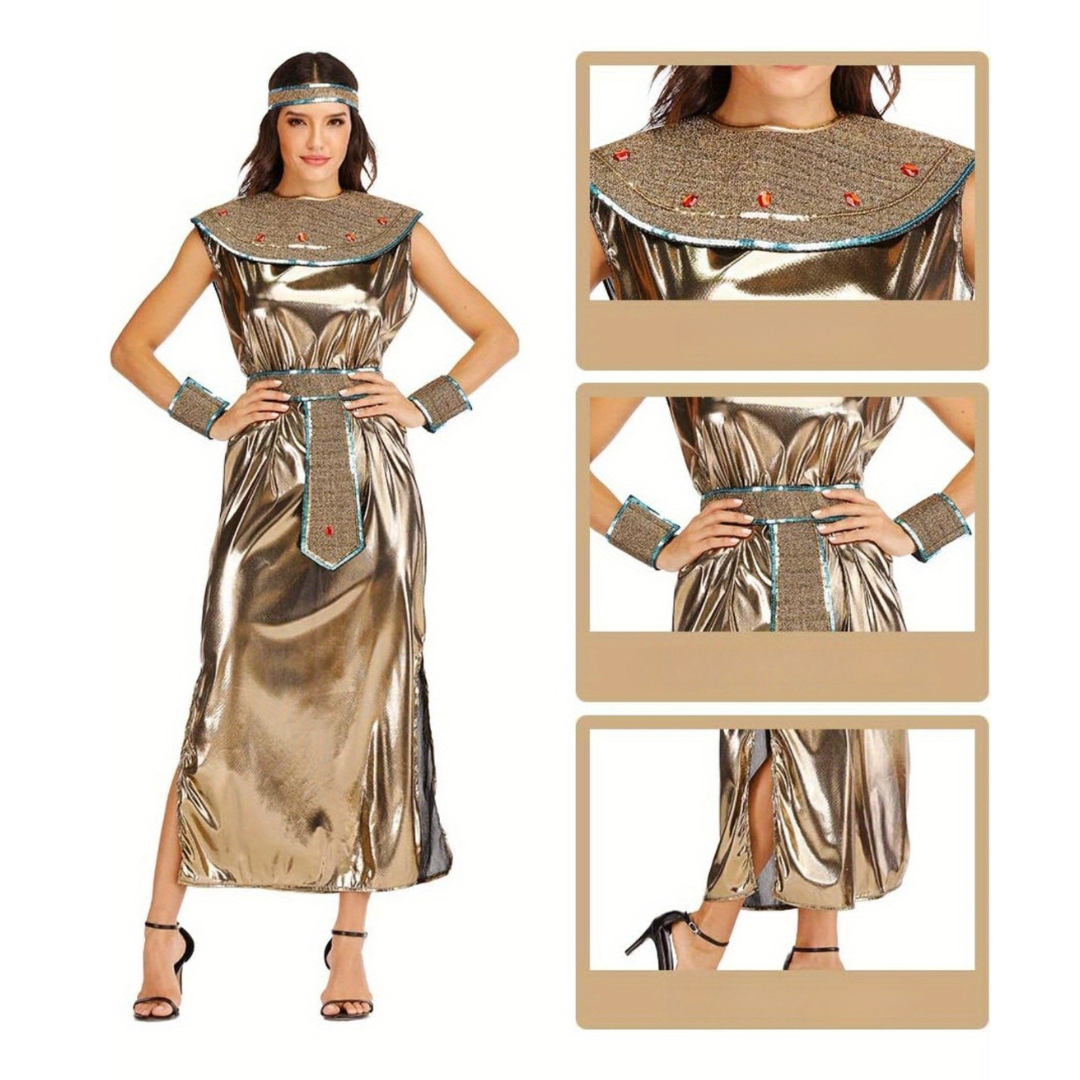 Women’s Maxi Cleopatra Costume Gown | Elegant Halloween Dress