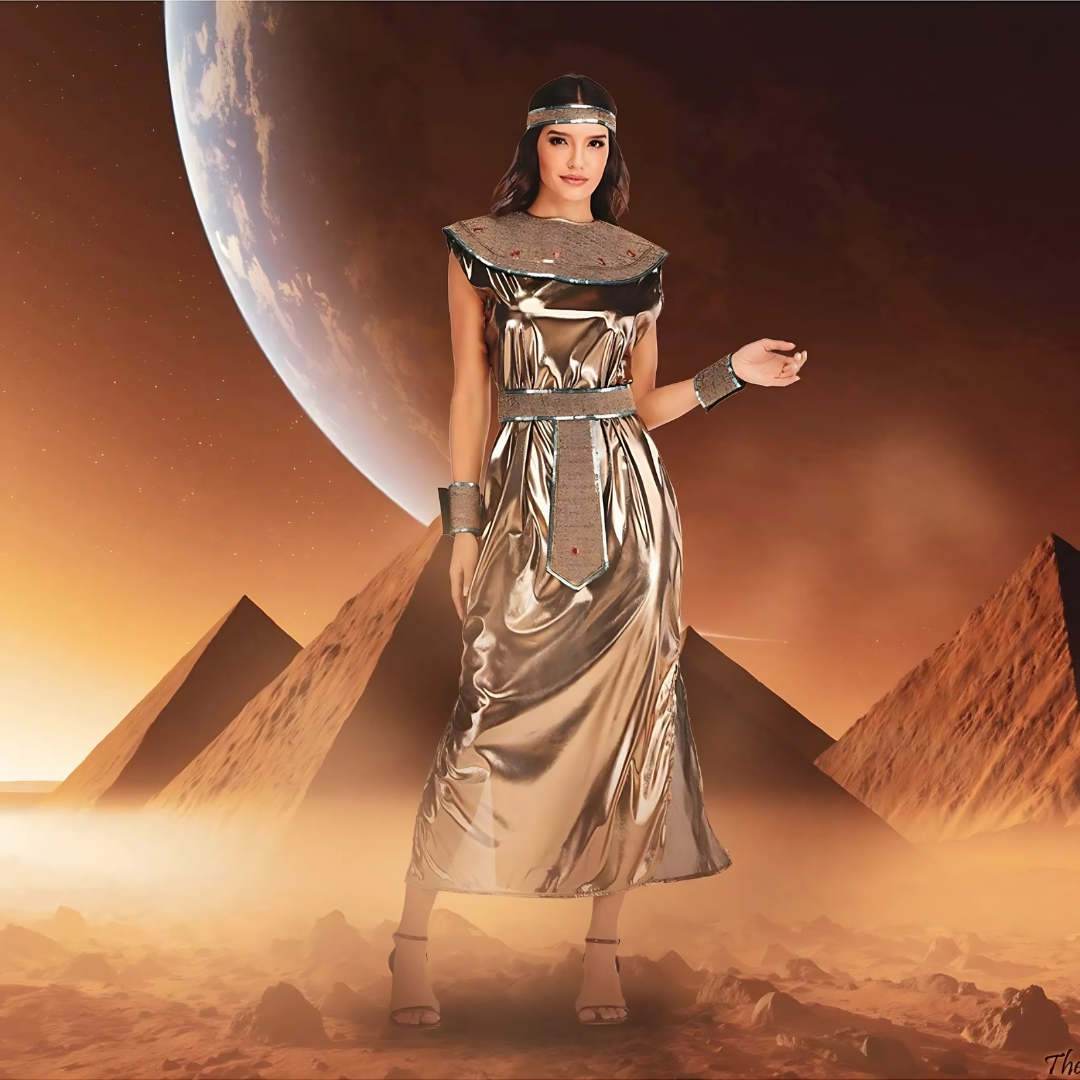 Women’s Maxi Cleopatra Costume Gown | Elegant Halloween Dress