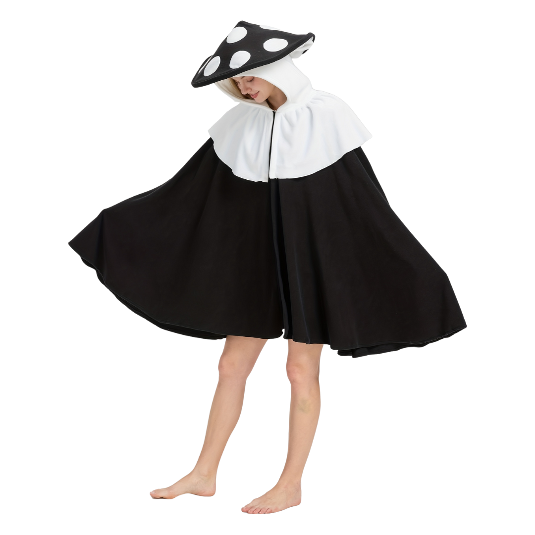 Women’s Oversized Mushroom Cape | Hooded Fantasy Halloween Costume Cloak