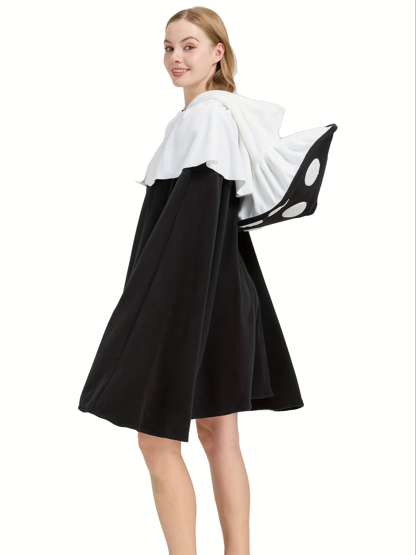 Women’s Oversized Mushroom Cape | Hooded Fantasy Halloween Costume Cloak