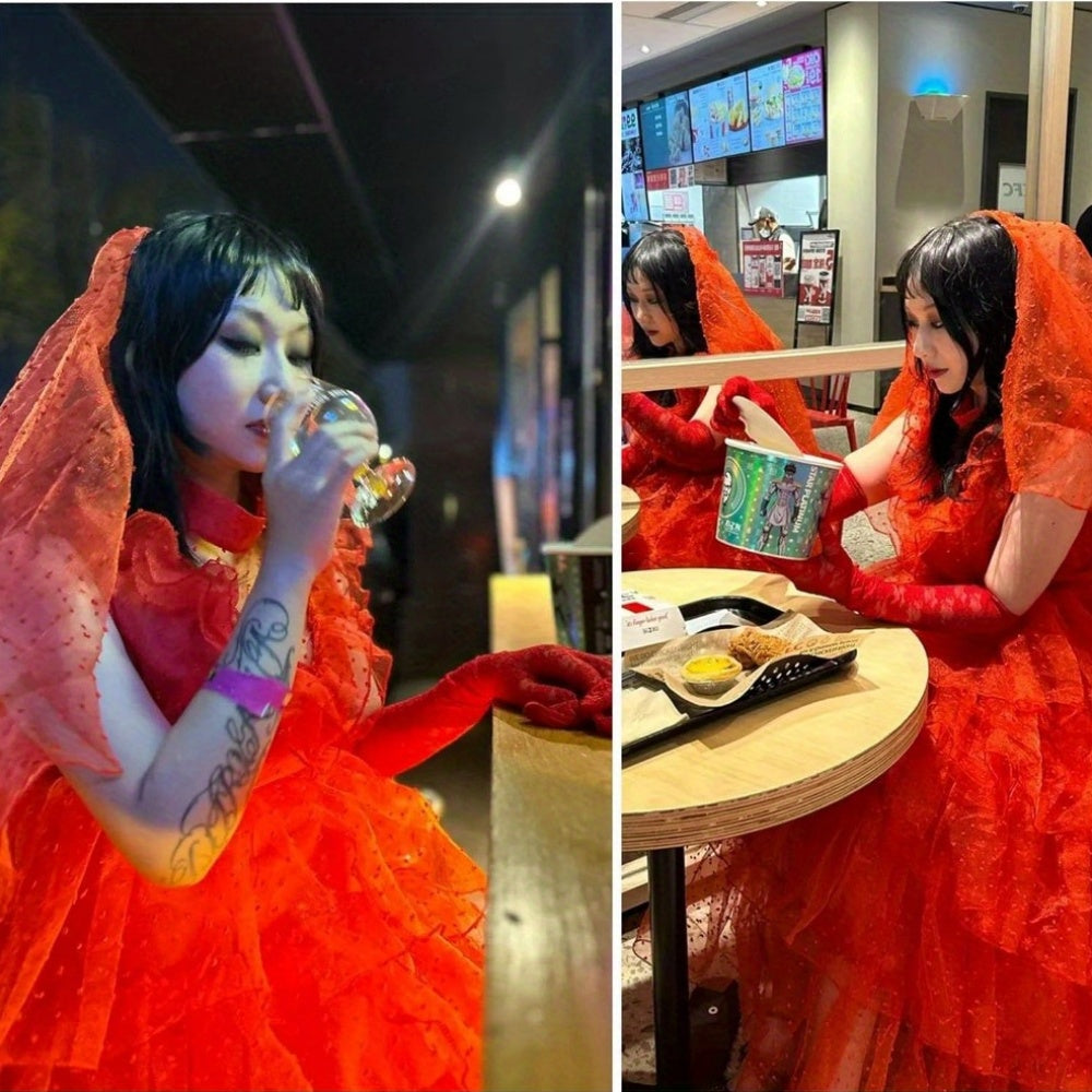 Women’s Gothic Lace Halloween Costume Dress | Maxi Gown