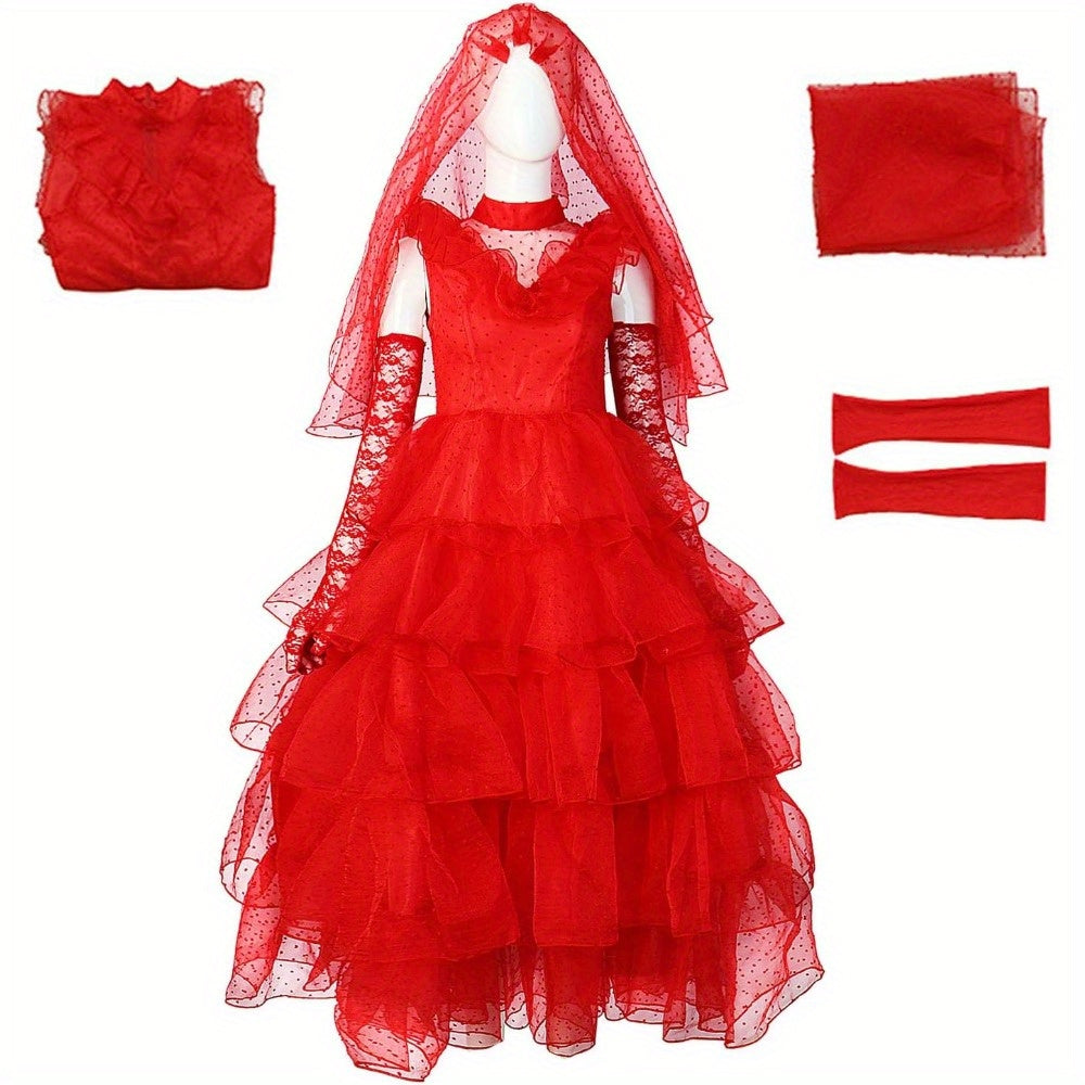 Women’s Gothic Lace Halloween Costume Dress | Maxi Gown