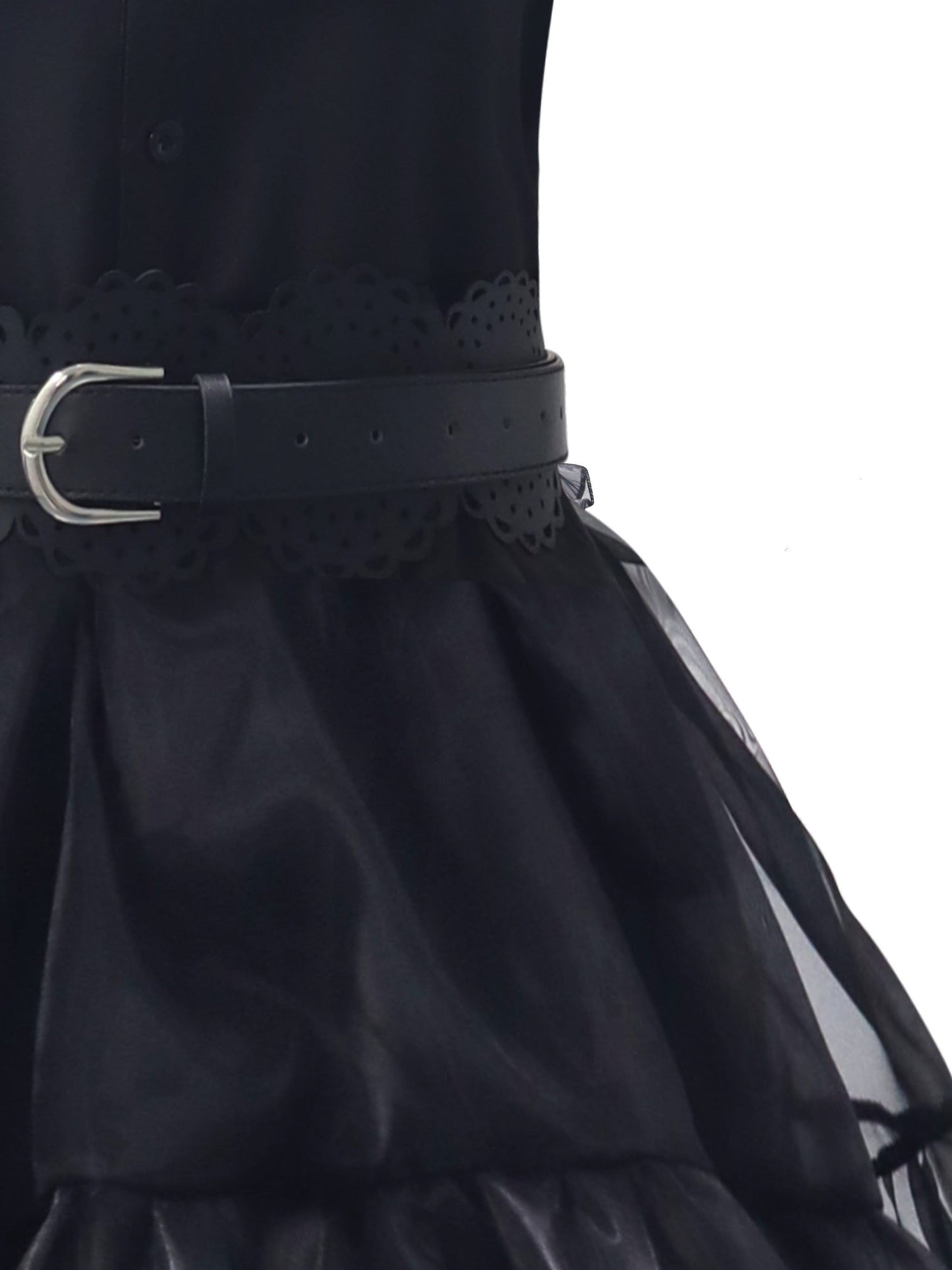 Women’s Layered Gothic Halloween Dress | Ruffle Midi Costume Set