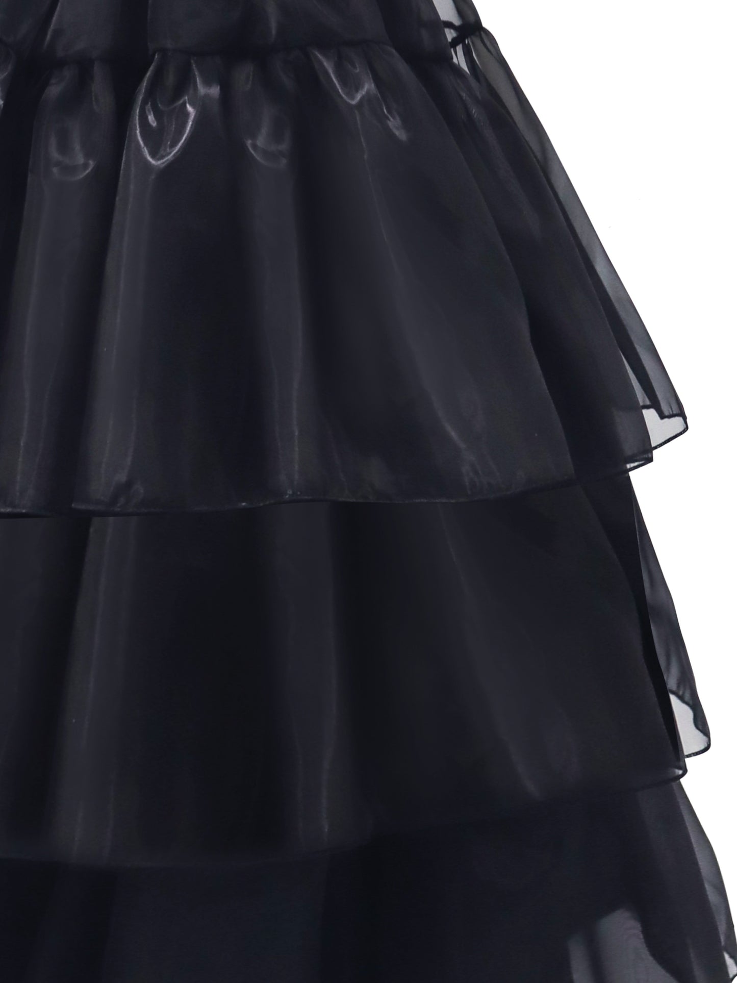 Women’s Layered Gothic Halloween Dress | Ruffle Midi Costume Set