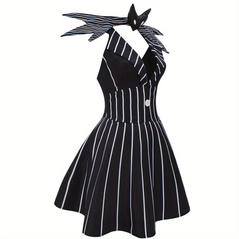 Women’s Striped Mini Dress | Gothic Halloween Costume