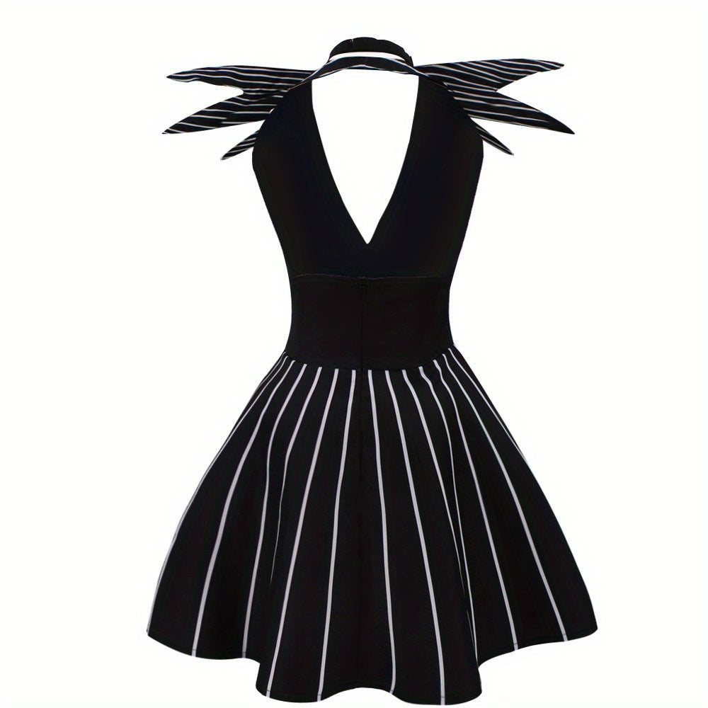 Women’s Striped Mini Dress | Gothic Halloween Costume