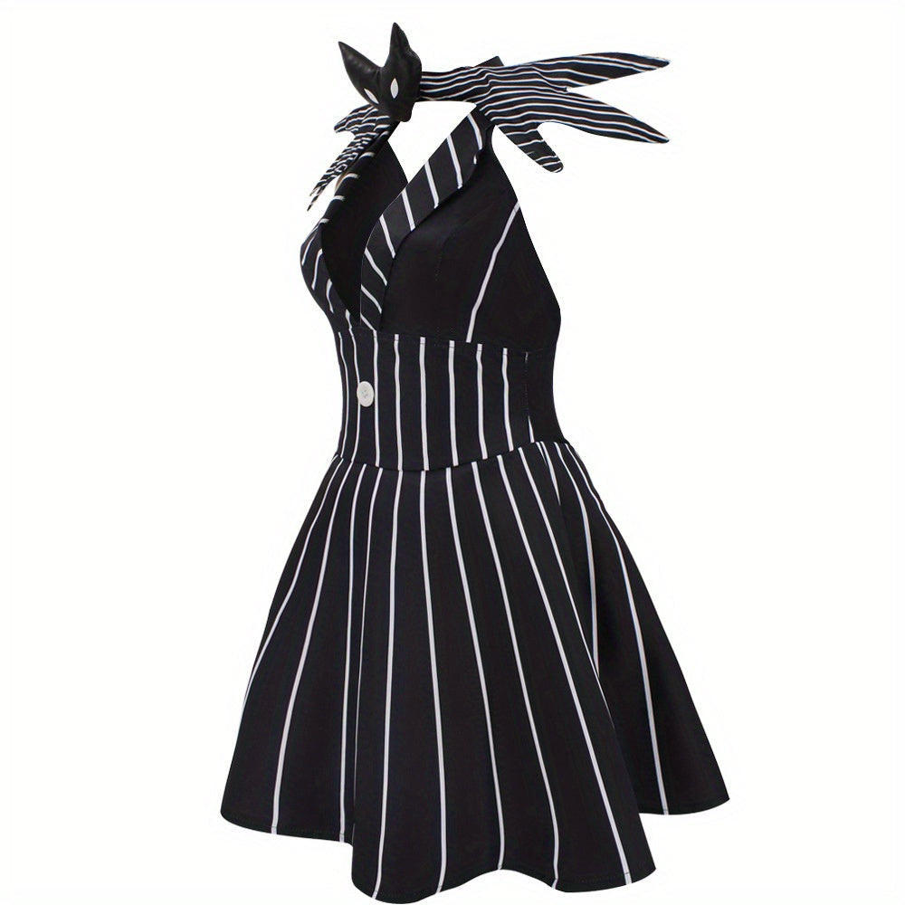 Women’s Striped Mini Dress | Gothic Halloween Costume