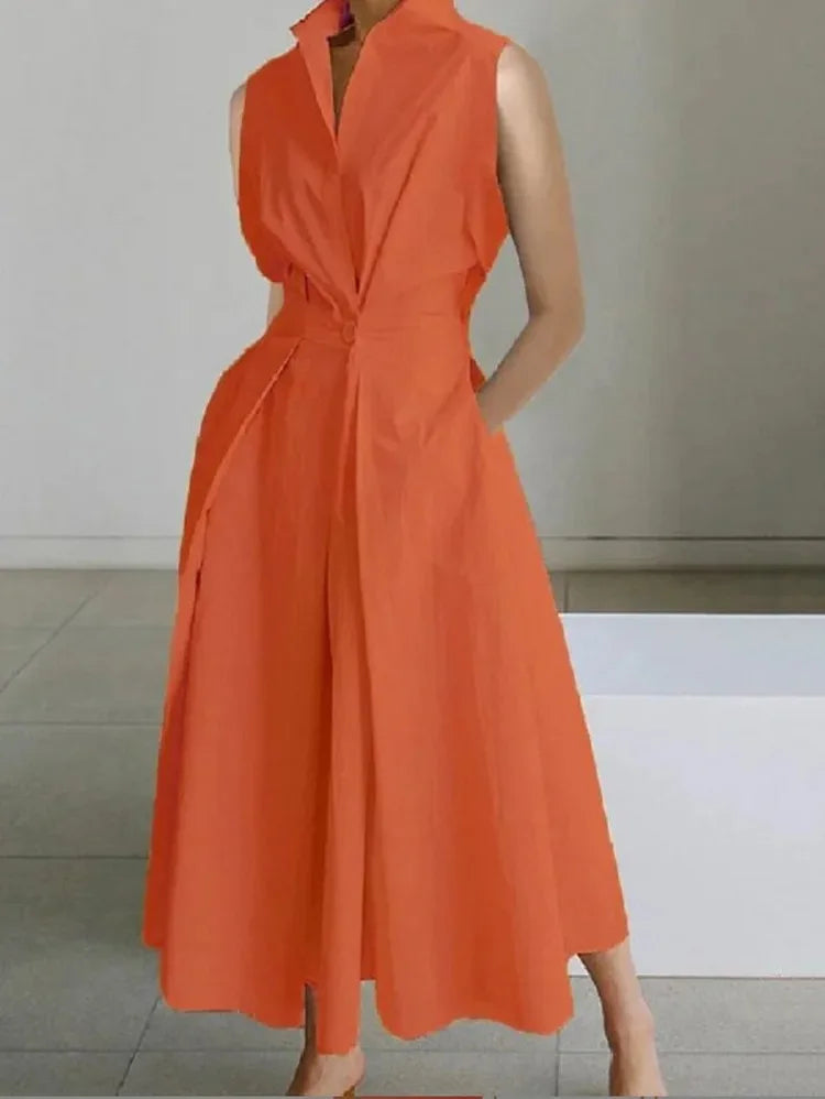 Fluid Midi Dress – A chic A-line midi dress that offers a comfortable and elegant fit.