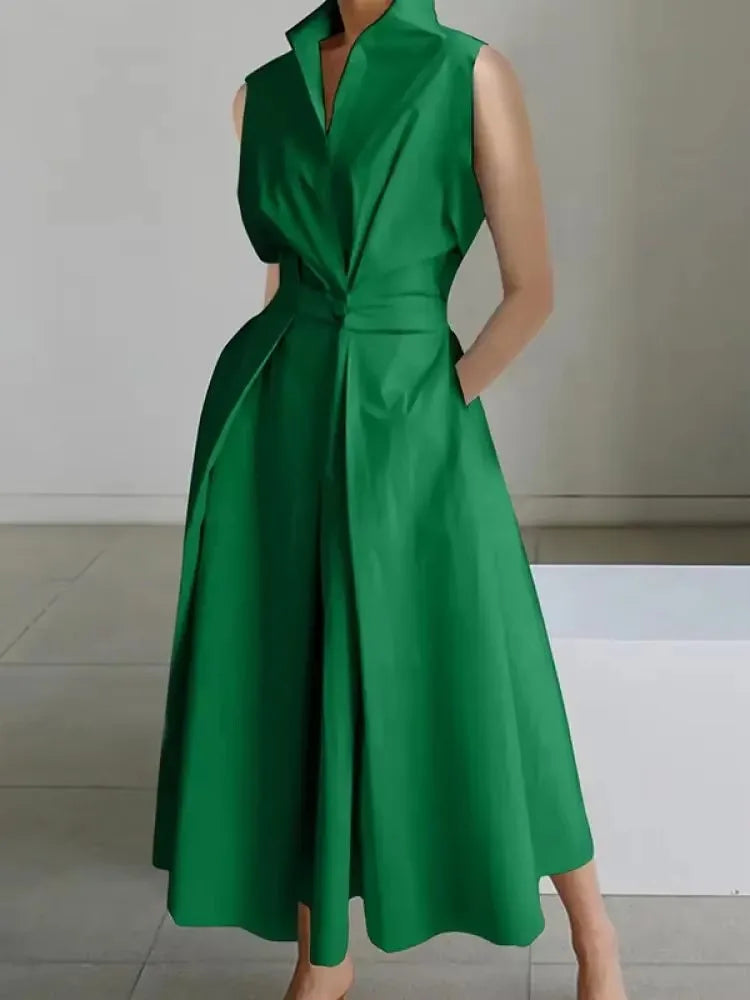 Fluid Midi Dress – A chic A-line midi dress that offers a comfortable and elegant fit.