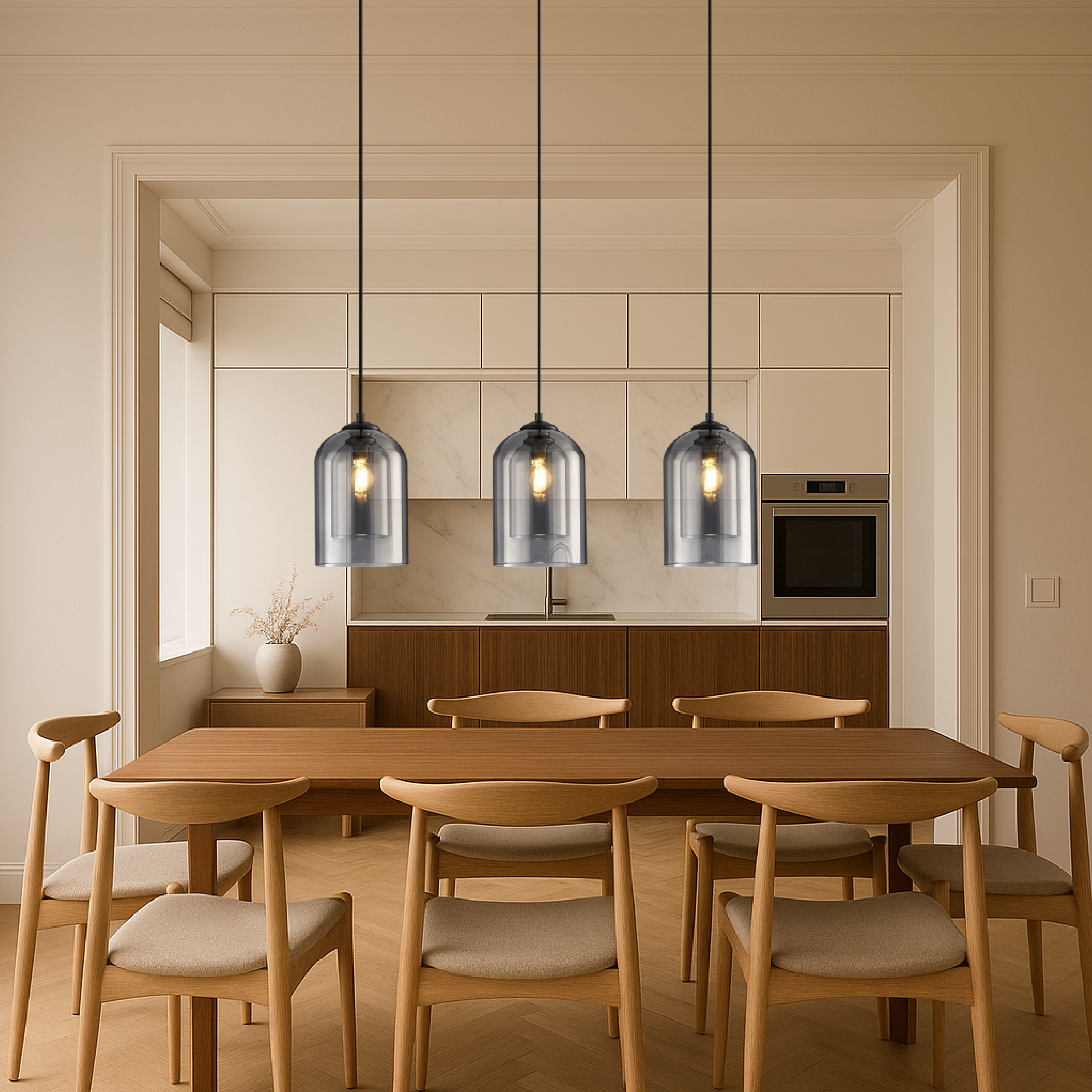 Zenylo | Minimalist Glass Pendant Light for Home & Office