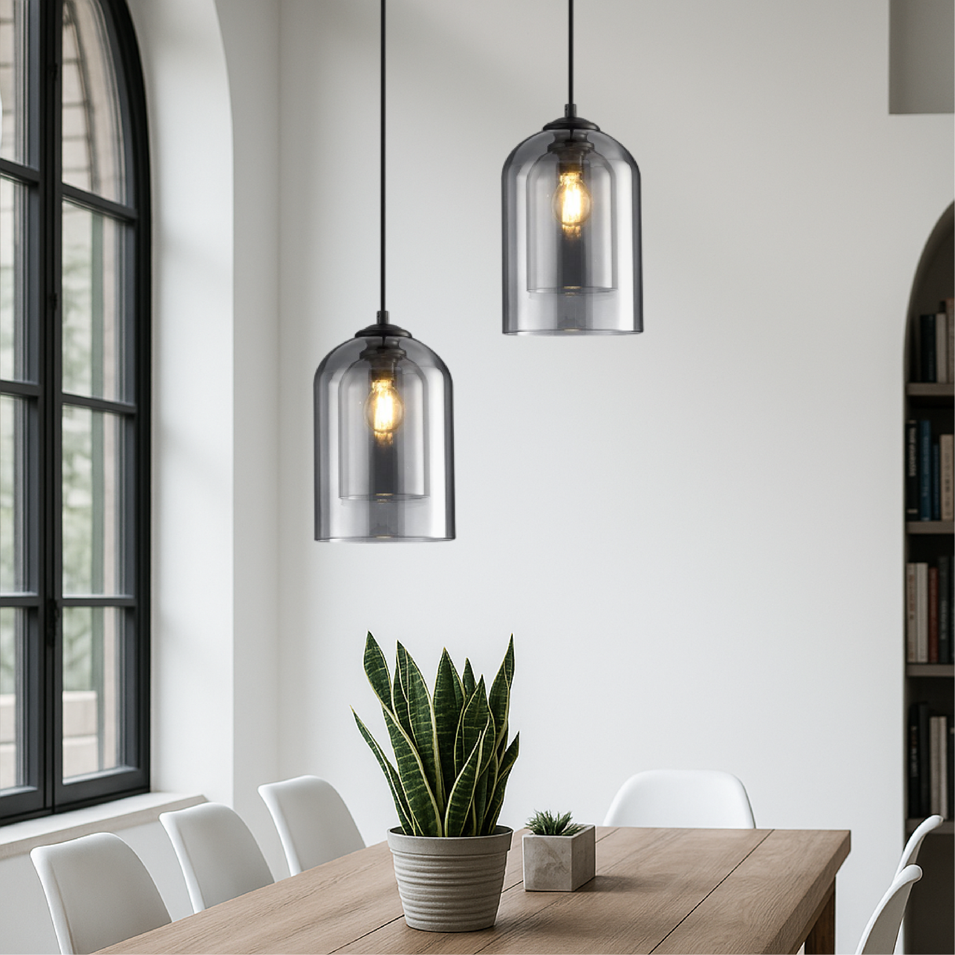 Zenylo | Minimalist Glass Pendant Light for Home & Office