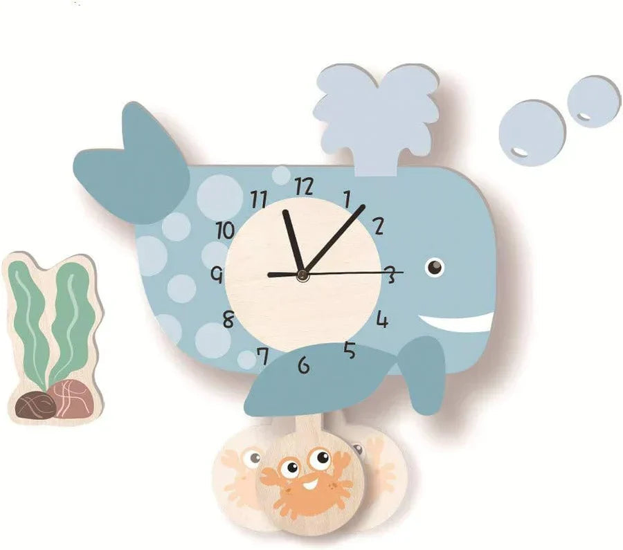 JungleRhythm Pendulum Clock – ZooClock's Kids' Pendulum Timepiece featuring a playful design that adds a whimsical touch to any room.