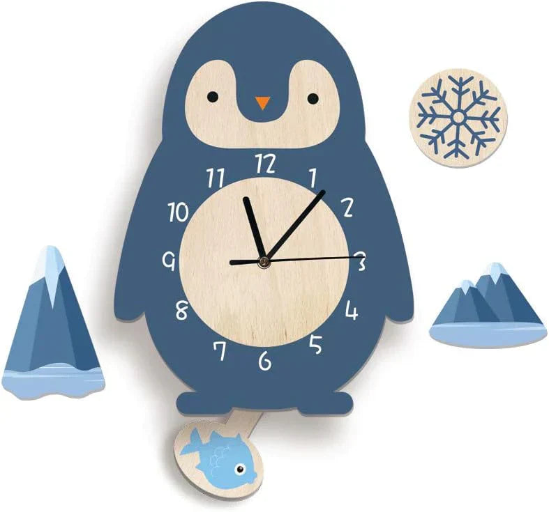 JungleRhythm Pendulum Clock – ZooClock's Kids' Pendulum Timepiece featuring a playful design that adds a whimsical touch to any room.