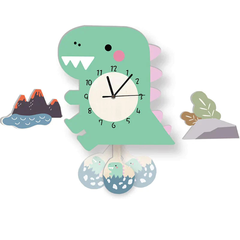JungleRhythm Pendulum Clock – ZooClock's Kids' Pendulum Timepiece featuring a playful design that adds a whimsical touch to any room.