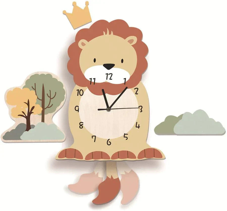 JungleRhythm Pendulum Clock – ZooClock's Kids' Pendulum Timepiece featuring a playful design that adds a whimsical touch to any room.