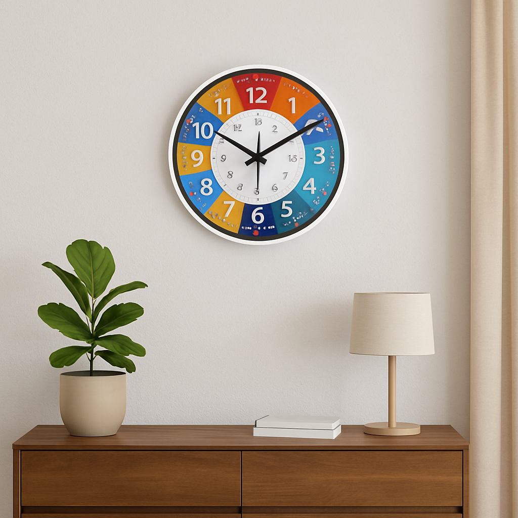 QuietNest Clock – Non-Ticking Wall Clock for Kids’ Rooms & Nurseries