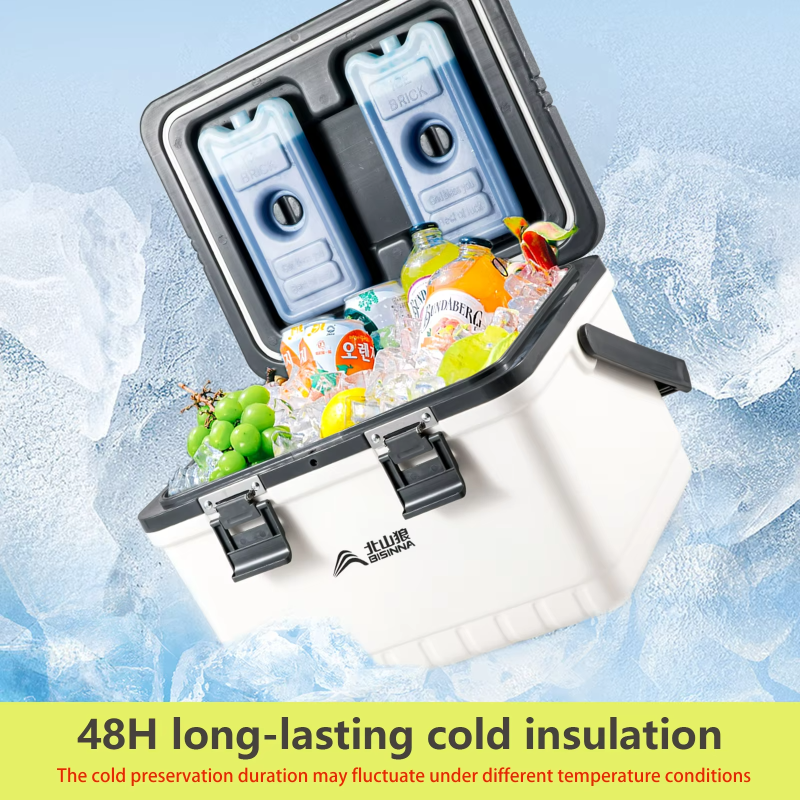 Portable Ice Chest High Capacity Cooler Box for Camping and Travel