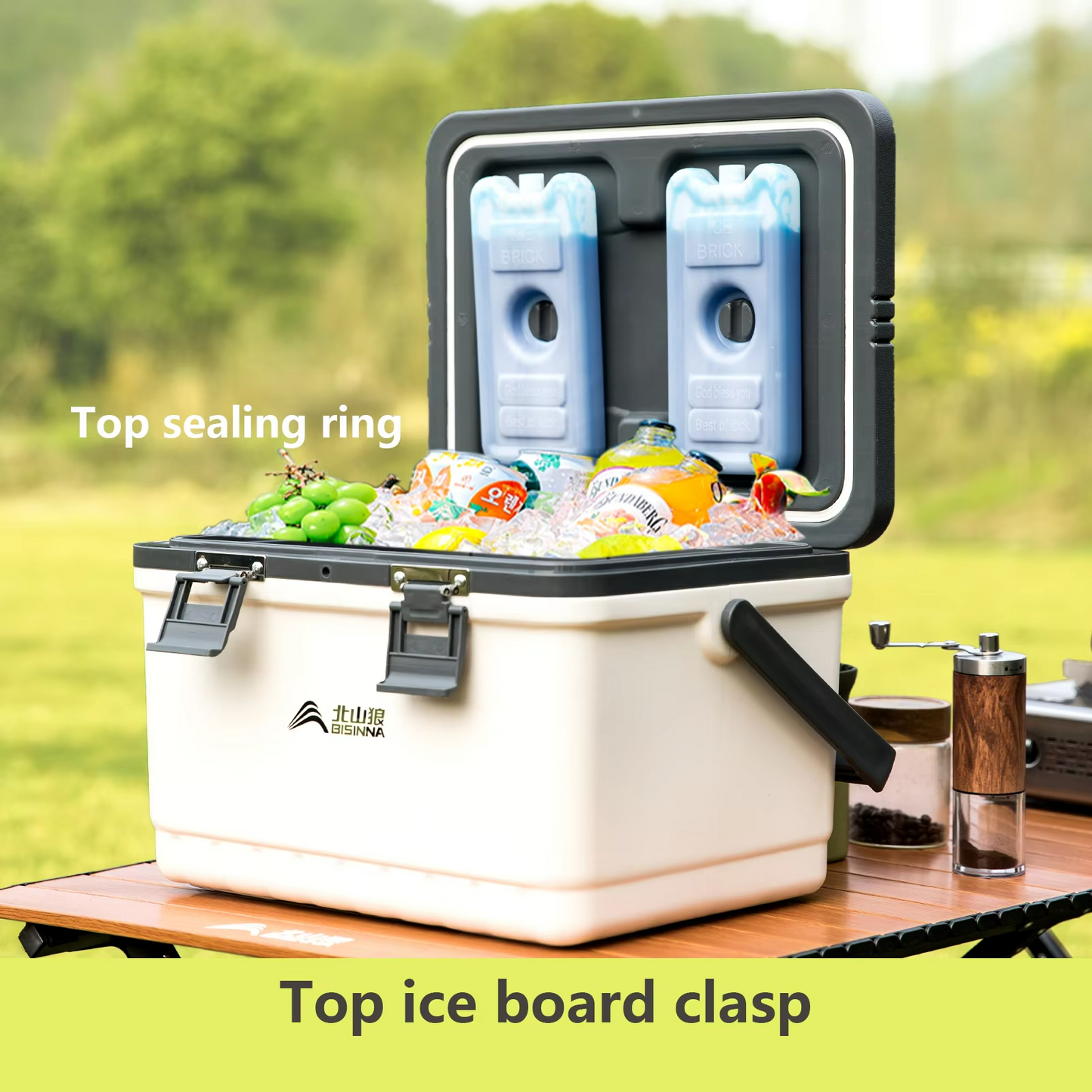Portable Ice Chest High Capacity Cooler Box for Camping and Travel