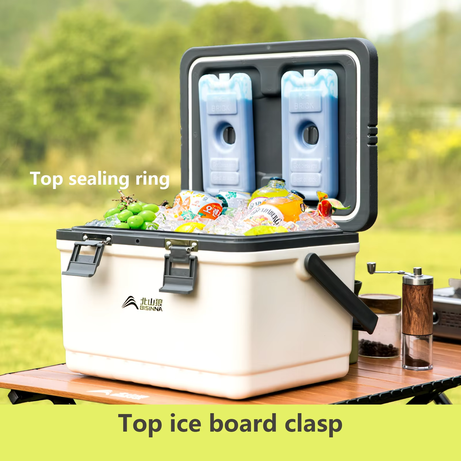 Portable Ice Chest High Capacity Cooler Box for Camping and Travel