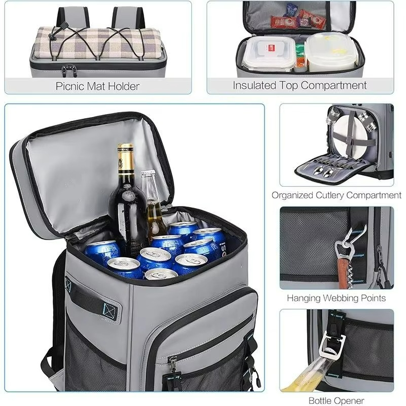 Waterproof Lunch Food Box Backpack for Outdoor Picnic and Travel