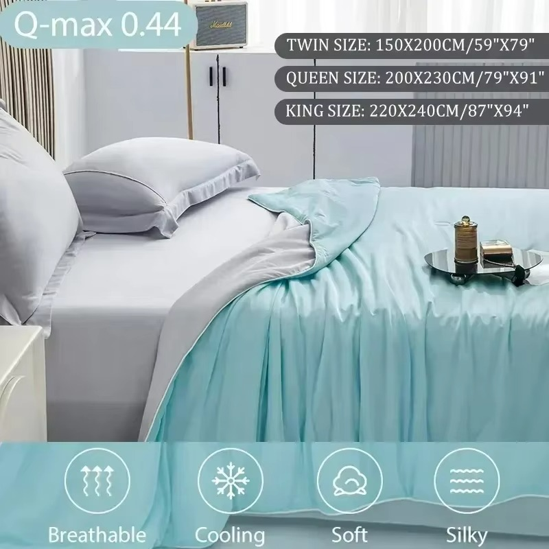Cooling Summer Blanket with Dual-Sided Cold Touch Fabric