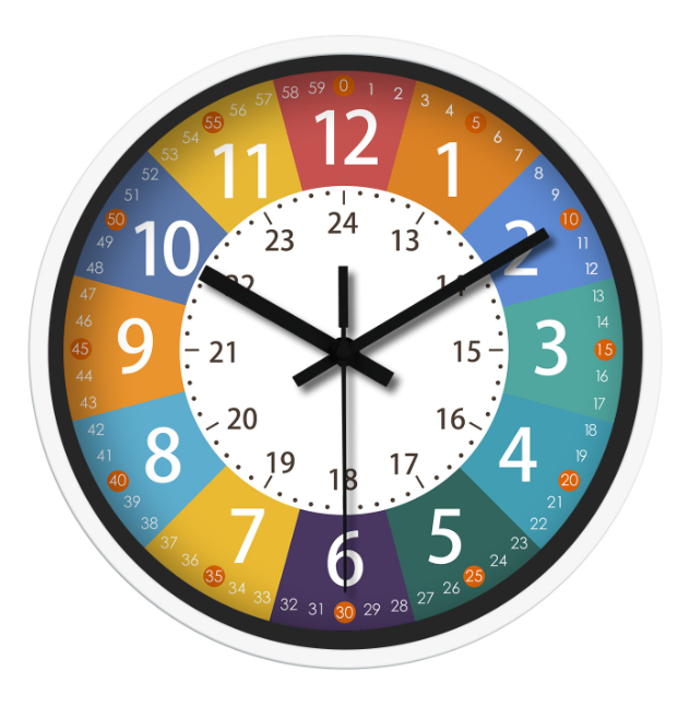 QuietNest Clock – Non-Ticking Wall Clock for Kids’ Rooms & Nurseries