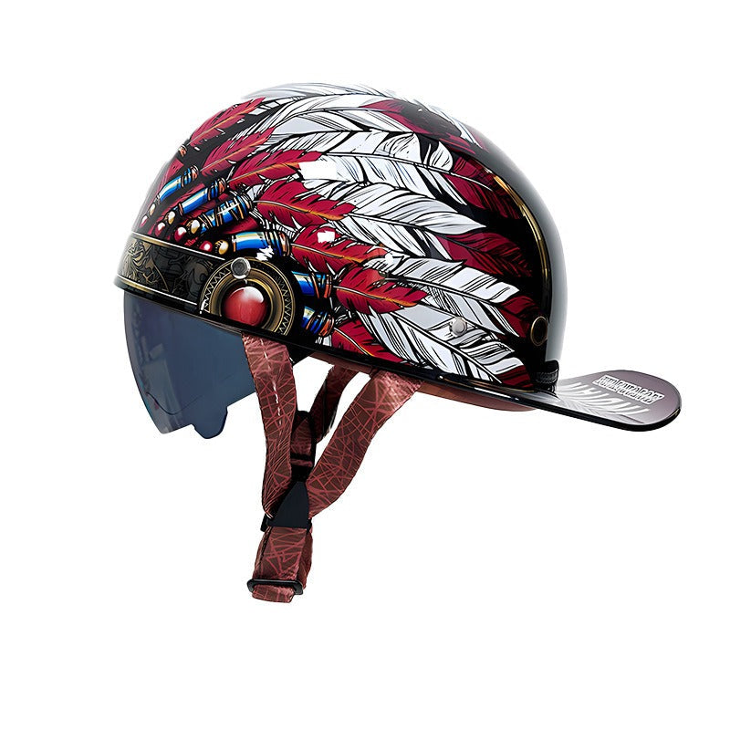 Men’s Motorcycle Helmet DOT Approved ABS Shell Lightweight