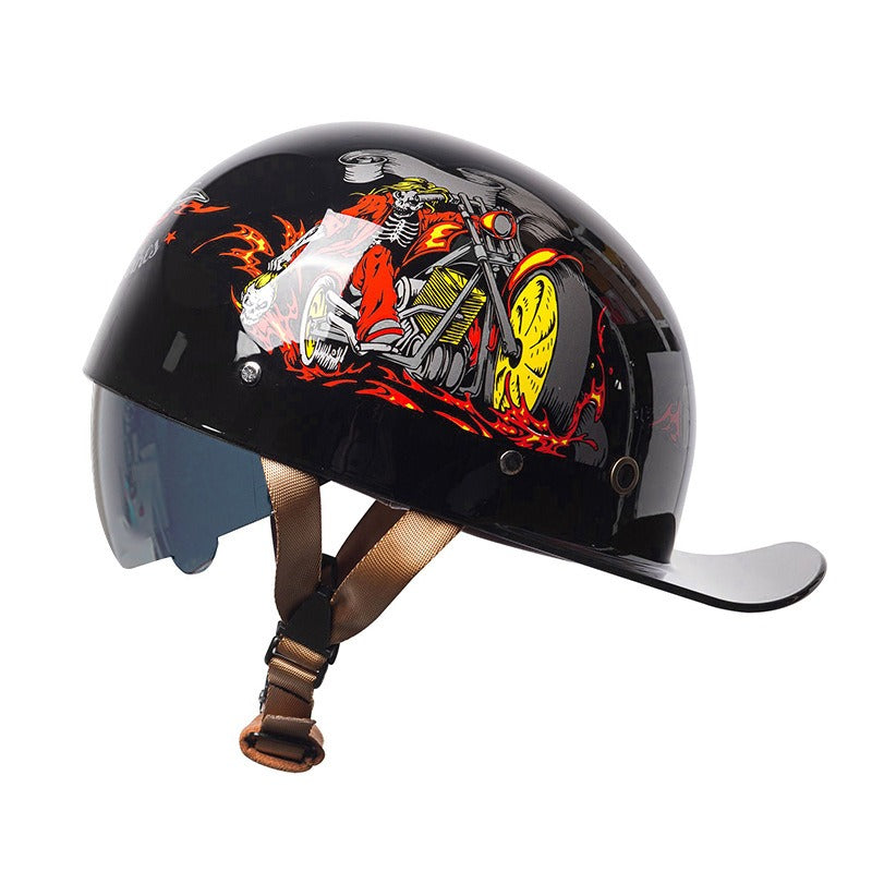 Men’s Motorcycle Helmet DOT Approved ABS Shell Lightweight