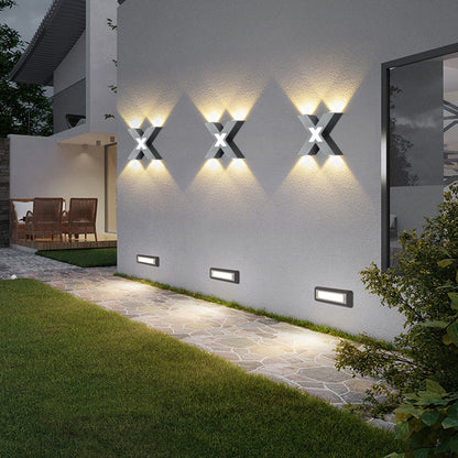 X-Lume Pro – Weatherproof X-Shape LED Wall Light for Enhanced Exterior Illumination