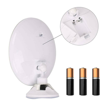 GlowMagnify – 10x LED Makeup Mirror with 360° Rotation & Natural Daylight Lighting