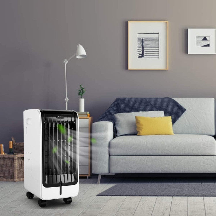 110V Portable Evaporative Cooler – 3-Speed Air Fan with 8-Hour Timer & Water Tank | Personalized Breeze | Ideal for Home & Office Use