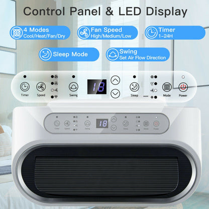 High-Efficiency Portable Smart AC – 12000 BTU WiFi-Connected Air Conditioner with Remote App Control | Easy Climate Solution | Ideal for Apartments