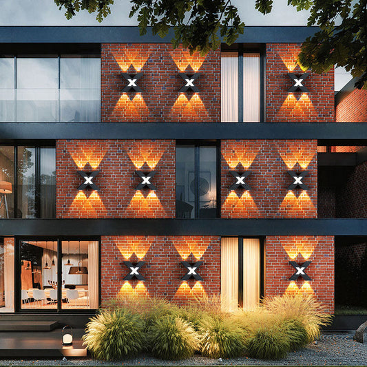 X-Lume Pro – Weatherproof X-Shape LED Wall Light for Enhanced Exterior Illumination