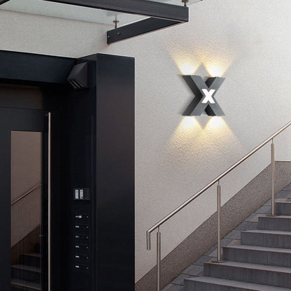 X-Lume Pro – Weatherproof X-Shape LED Wall Light for Enhanced Exterior Illumination