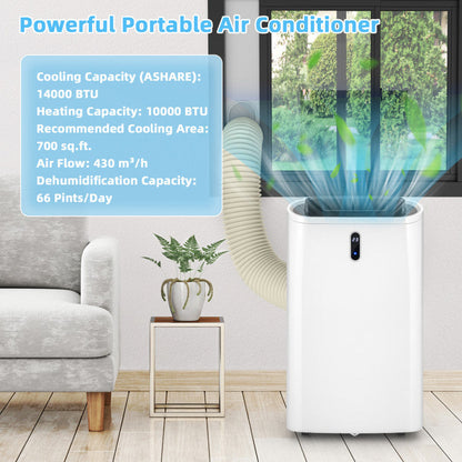 High-Performance WiFi AC – 14000 BTU Portable Unit with Digital Display & App | Smart Comfort | Ideal for Large Indoor Spaces