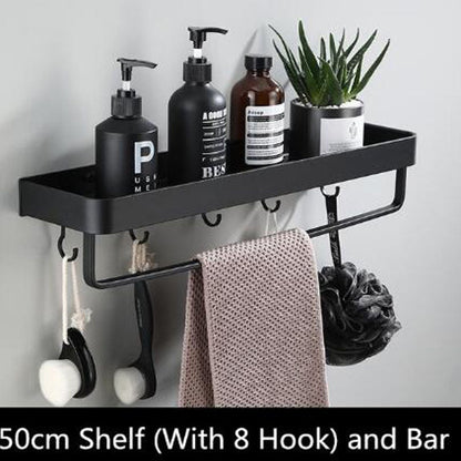 AeroShelf – Black Space Aluminum Wall Shelf for Modern Minimalism