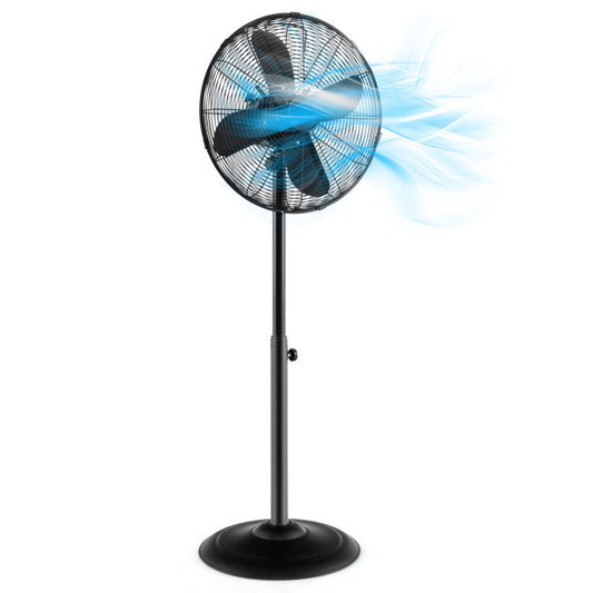 Height-Adjustable 16-Inch Pedestal Fan – Oscillating Standing Unit with 3 Speed Modes | Comfort Circulation | For Office & Indoor Use