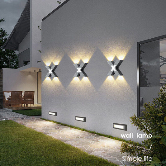 X-Lume Pro – Weatherproof X-Shape LED Wall Light for Enhanced Exterior Illumination